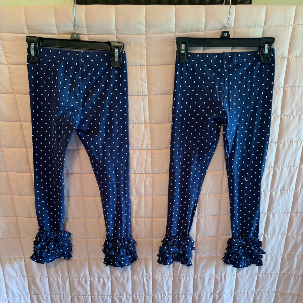 Navy Polka Dot Ruffle Leggings
Priced for both. Will sell separately.